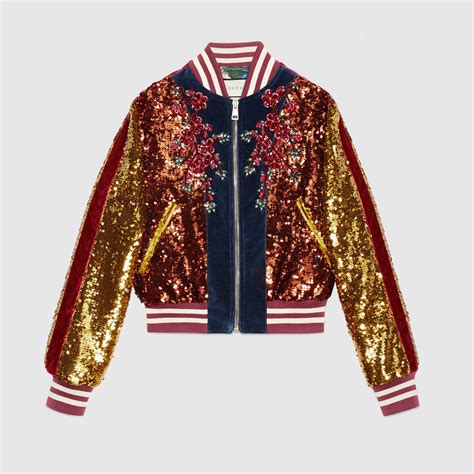 gucci sequin bomber|Gucci blazers for women.